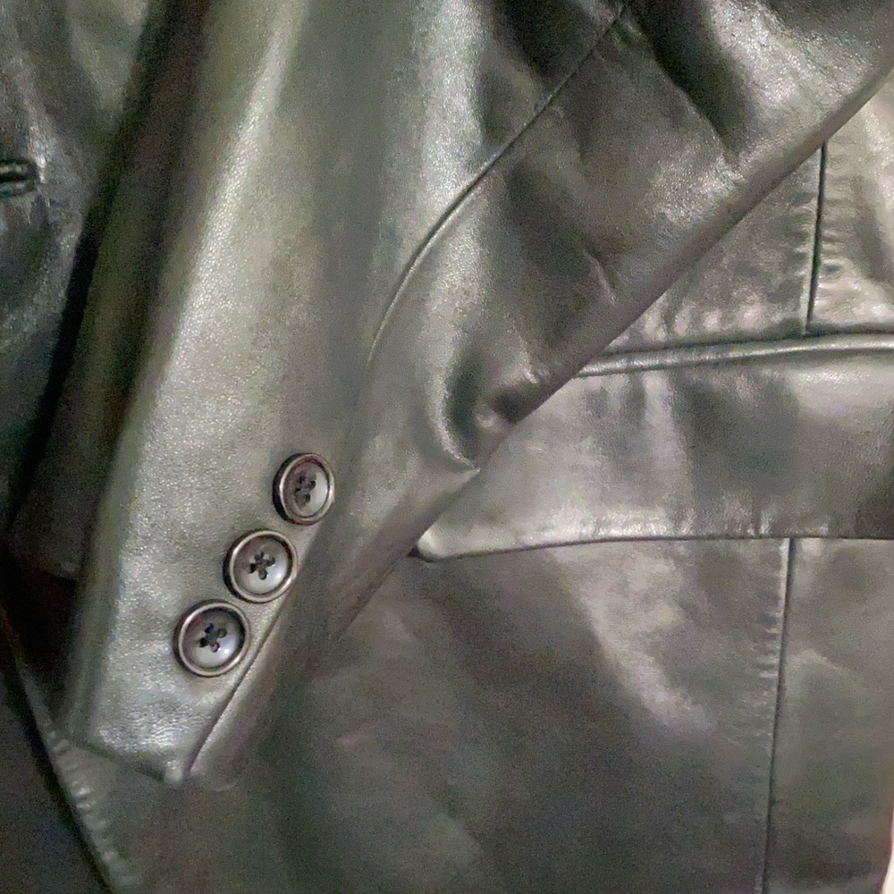 Men's Rosleen Black Leather Jacket Size XXL - Picture 8 of 10